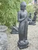  Product image 1 of the product “Standing Buddha, Indian Style - turning the wheel of knowledge, in the sizes from 60cm to 200cm, Antique finish ”